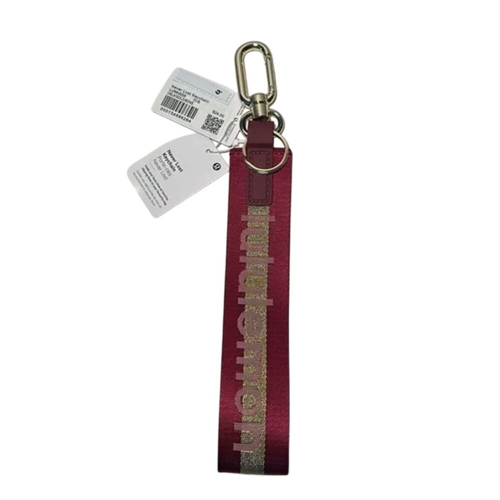 NWT Lululemon Never‎ Lost Keychain Deep Luxe/Bone/Gold - Picture 3 of 4